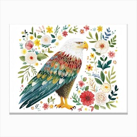 Little Floral Eagle 1 Canvas Print