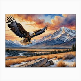 The Apex of Grace and Power Bald Eagle Canvas Print