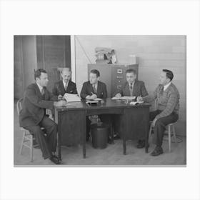 Untitled Photo, Possibly Related To A Meeting Of The Industrial Committee, Jersey Homesteads Hightstown, New Canvas Print