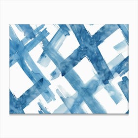 Blue Abstract Watercolor Painting Canvas Print