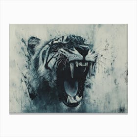 Tiger Roaring Canvas Print