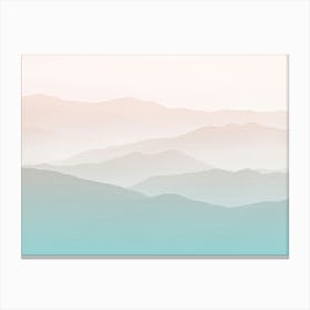 Smokey Mountain Pastel Sunset Canvas Print