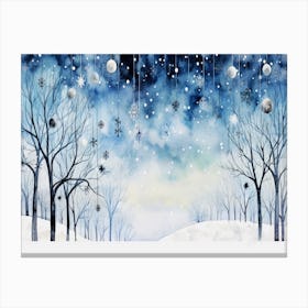 Winter Snow Blizzard - Winter Snow Scene Canvas Print