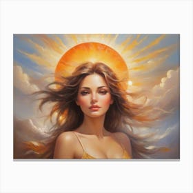 Woman In The Sun 15 Canvas Print