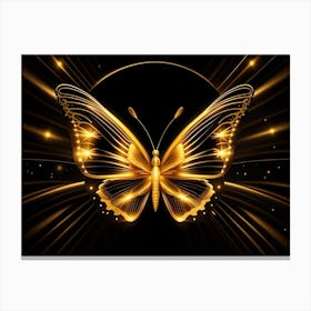 Golden Butterfly 87 Canvas Print