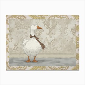 Goose In A Scarf Kids and Nursery Canvas Print