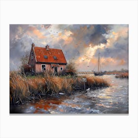 House By The Water 1 Canvas Print