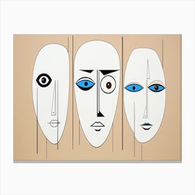 Three Faces Canvas Print