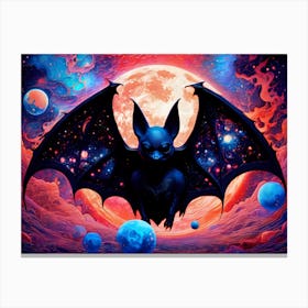 Midnight Full Moon Canvas Print