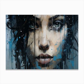 'The Girl With Blue Eyes' Canvas Print