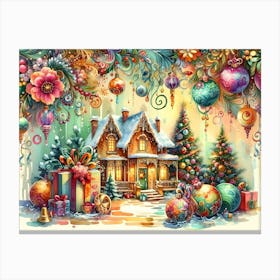 Christmas House 1 Canvas Print