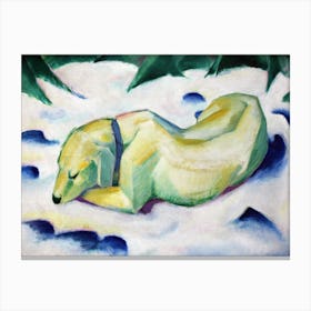 Dog Lying In The Snow (1911), Franz Marc Canvas Print