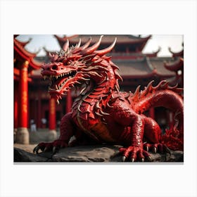 Chinese Red Dragon 4 Canvas Print