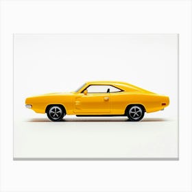 Toy Car 69 Dodge Charger Daytona Yellow Canvas Print