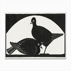 Two Pigeons (1931), Samuel Jessurun Canvas Print