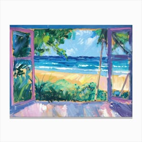 Byron Bay From The Window View Painting 1 Canvas Print