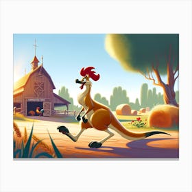 Kangarooster Canvas Print