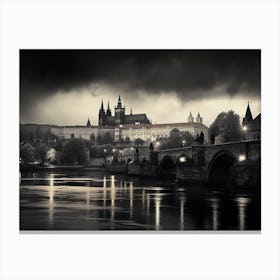 Black And White Prague 1 Canvas Print