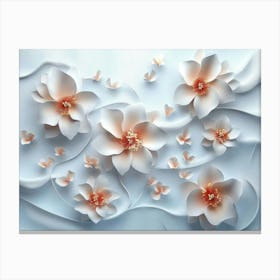 3d Artwork Flower and Art Background Canvas Print