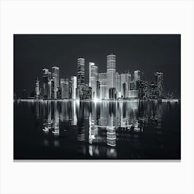 Cityscape At Night 5 Canvas Print