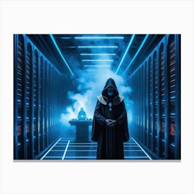 Tech priests prayying to server farms 9 Canvas Print