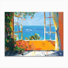 Malibu From The Window View Painting 2 Canvas Print