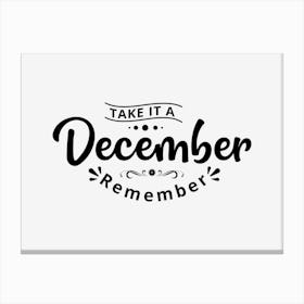 December Canvas Print