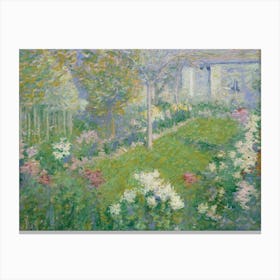 Un Jardin, Maison Baptiste, By Theodore Earl Butler, 1895, American Painting, Oil On Canvas Canvas Print