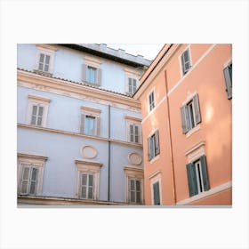 Trastevere In Lilac And Pink Canvas Print