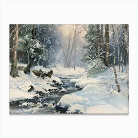 Winter Landscape Painting Canvas Print