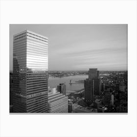 Black And White View Of New York City Canvas Print