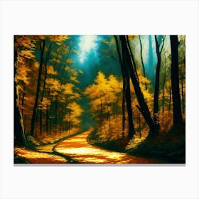Road In The Woods 2 Canvas Print