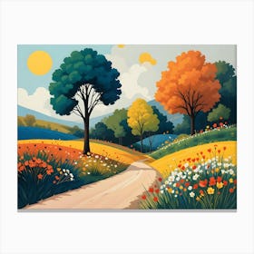 Road In The Countryside Canvas Print