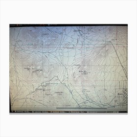 Topographic Map Canvas Print