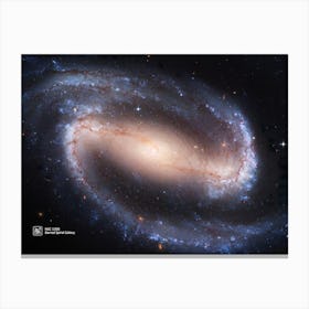 Barred Spiral Galaxy NGC 1300 — NASA Hubble Space Telescope — space poster Canvas Print