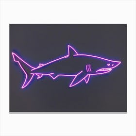 Neon Purple Smallscale Cookiecutter Shark 4 Canvas Print