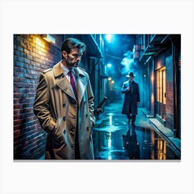 Imagine A Rain Slicked Alleyway At Night Illumina Canvas Print