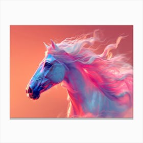 Horse With Pink Mane Canvas Print