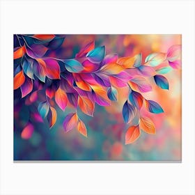 Colorful Leaves Wallpaper 1 Canvas Print