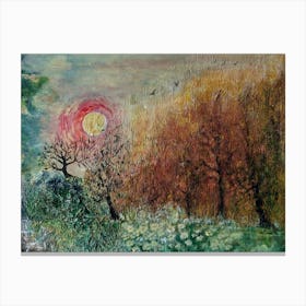 Wall Artwork with Sunset Canvas Print