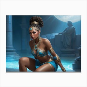 Beautiful And Sexy African American Princess 15 Canvas Print