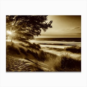 Sunset On The Beach 1030 Canvas Print