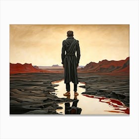 'The Man In The Trench' Canvas Print