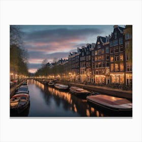 Amsterdam At Dusk Canvas Print