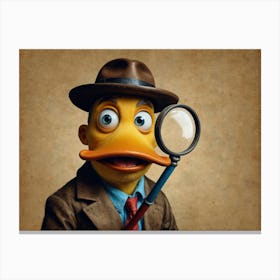 Detective Duck Canvas Print