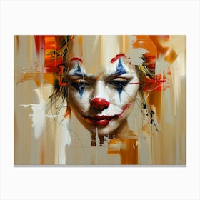 Clown Face Canvas Print