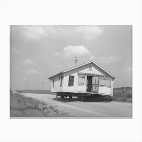 Moving A House,Seminole, Oklahoma By Russell Lee Canvas Print