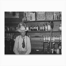 Proprietor Of Barroom Near Crowley, Louisiana, This Man Is A Cajun By Russell Lee Canvas Print