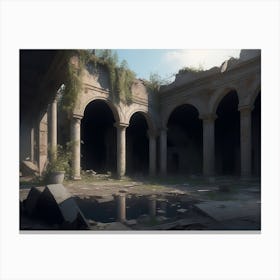 Abandoned Building Ruins Canvas Print