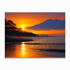 Sunrise Over The Sea Canvas Print